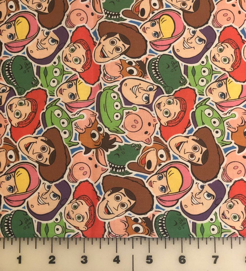 Toy Story Fabric Disney Pixar Cotton Material Bo Peep Buzz Lightyear Woody Alien Bullseye T Rex Toys image 3