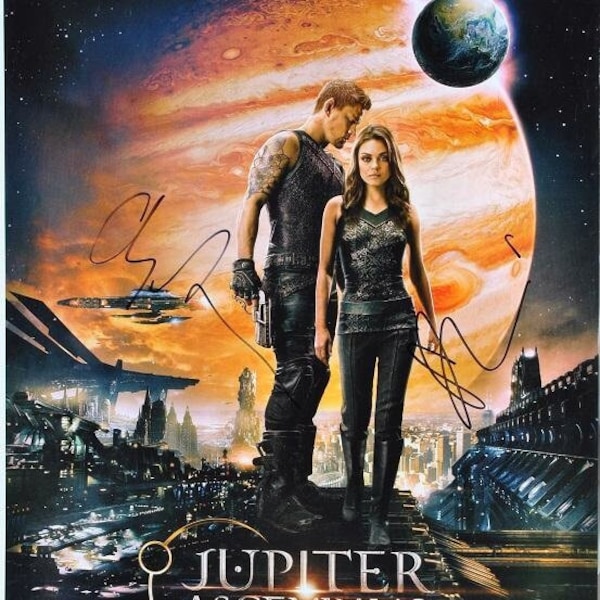 Jupiter Ascending Cast Signed Poster X2 - Mila Kunis & Channing Tatum W/COA