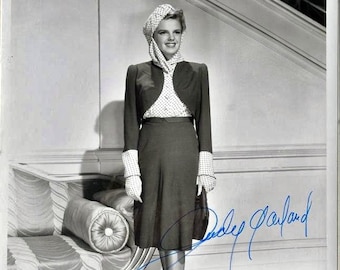 Foto autografada de Judy Garland - O Mágico de Oz, Nasce Uma Estrela - Com Certificado de Autenticidade
