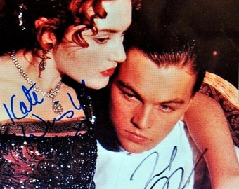 Titanic Cast gesigneerde foto X2 - Leonardo Dicaprio, Kate Winslet W/COA
