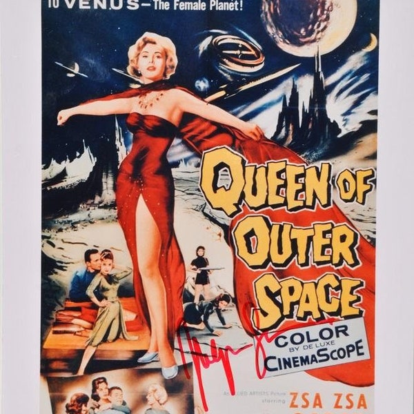 Zsa Zsa Gabor signiertes Foto - Queen Of Outerspace W/COA