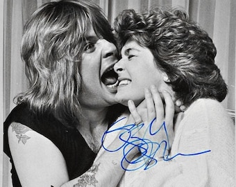 Ozzy Osbourne & Sharon Osbourne Signed Photo X2 - Black Sabbath - Sharon Osbourne Levy - W/COA