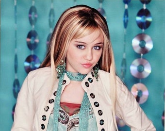 Foto firmada de Miley Cyrus - Hannah Montana, Billy Ray Cyrus con COA