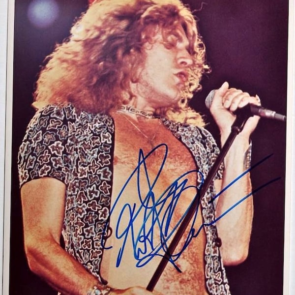 Robert Plant signed photograph classic COA hologram