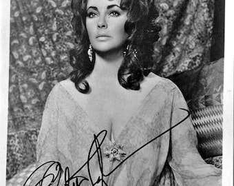 Foto firmada por Elizabeth Taylor - National Velvet - La gata sobre el tejado de zinc - Con COA