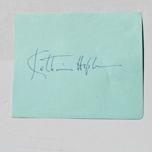 Katharine Hepburn Signed Page - Morning Glory,The Philadelphia Story W/COA
