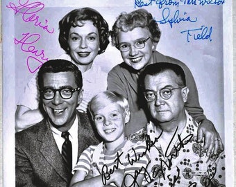 Dennis The Menace Cast Signed Photo X4 – Jay North, Herbert Anderson, Sylvia Field, Gloria Henry - W/COA