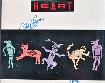 Heart - Bad Animals Álbum firmado X2 - Nancy Wilson, Ann Wilson con certificado de autenticidad