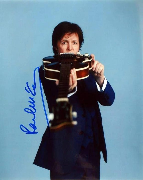 Paul Mccartney Signed Photo - the Beatles - Wings W/COA - Etsy UK