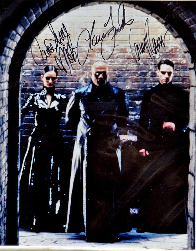 マトリックス キャストサイン入り写真3枚セット – キアヌ・リーブス