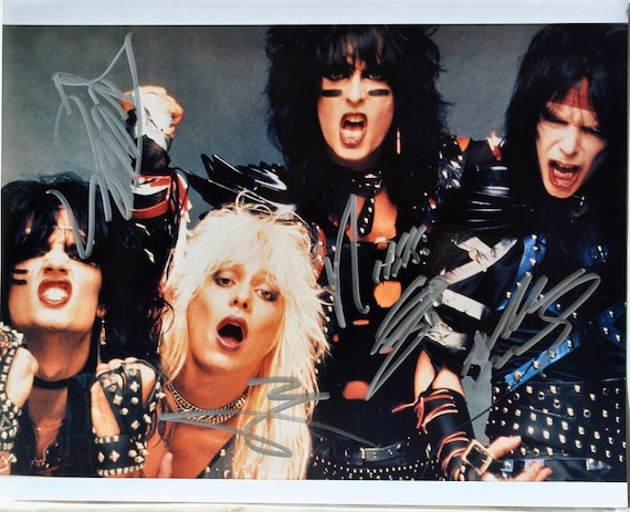 Motley Crue Signed Photo X4 - Nikki Sixx, Mick Mars, Vince Neil