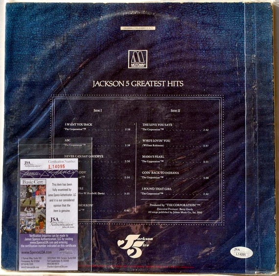 Jackson Five - Greatest Hits Signed Album X4 - Jermaine, Tito