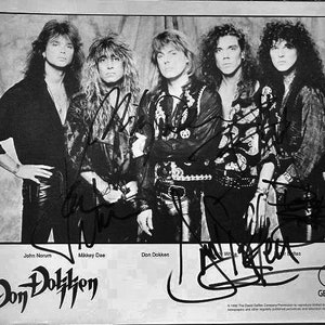 Dokken Signed Photo X5 – Don Dokken, John Norum, Mikkey Dee + W/COA