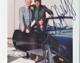 Knight Rider Cast Signed Photo X2 - David Hasselhoff & Edward Mulhare - W/COA