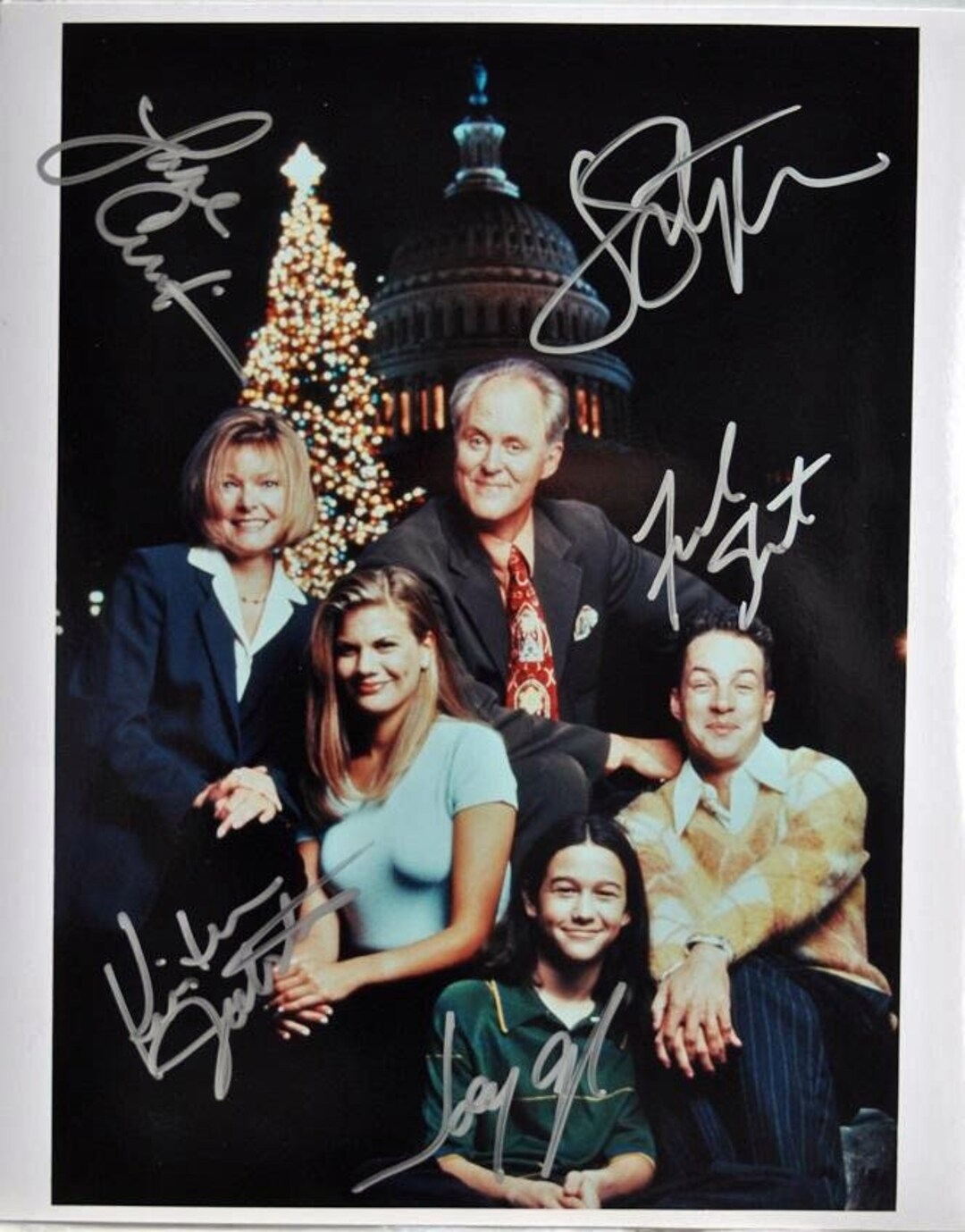 3rd Rock From the Sun Cast Signed Photo X5 - John Lithgow, Kristen