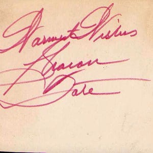 Sharon Tate signierte Karte & Foto - Roman Polanski – Tal der Puppen mit Echtheitszertifikat