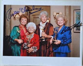 Golden Girls Cast Signed Photo X4 - Beatrice Arthur, Betty White, Rue McClanahan, Estelle Getty W/COA