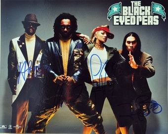 The Black Eyed Peas Signed Photo X4 – Fergie, Will.i.am, Apl.de.ap, Taboo - W/COA