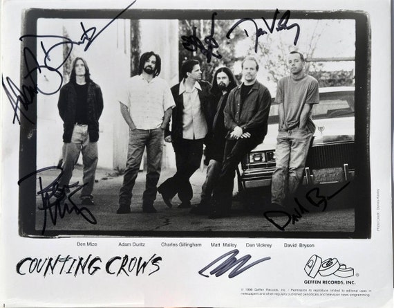 Counting Crows Signed Photo X6 – Adam Duritz, David Bryson + W/COA
