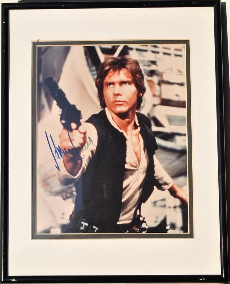 スター・ウォーズ - ハリソン・フォードの直筆サイン入り額入り写真