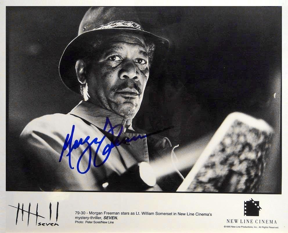 ハリウッド　モーガン・フリーマン　直筆サイン入り8Ｘ10フォト 証明書付き モーガン・フリーマン直筆サイン入り写真 - セブン - COA付き - Etsy 日本