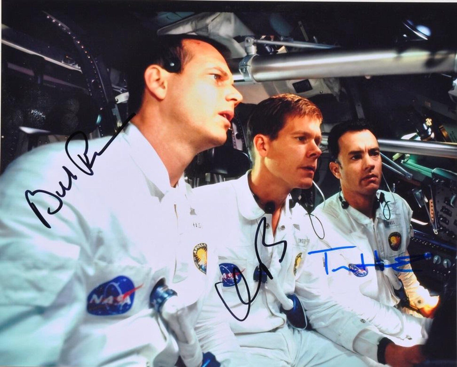 Apollo 13 Cast Signed Photo X3 - Tom Hanks, Kevin Bacon, Bill Paxton W
