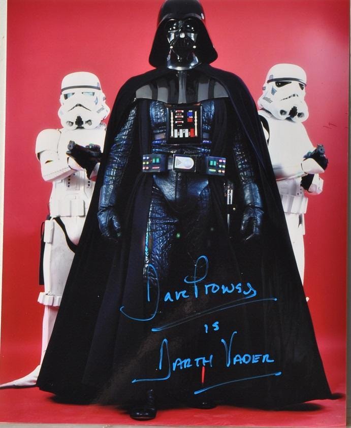 スター・ウォーズ デヴィッド・プラウズ 直筆サイン入り写真　ダース・ベイダー D 直筆】スターウォーズ ダースベイダー デヴィッド デビッド プラウズ その他