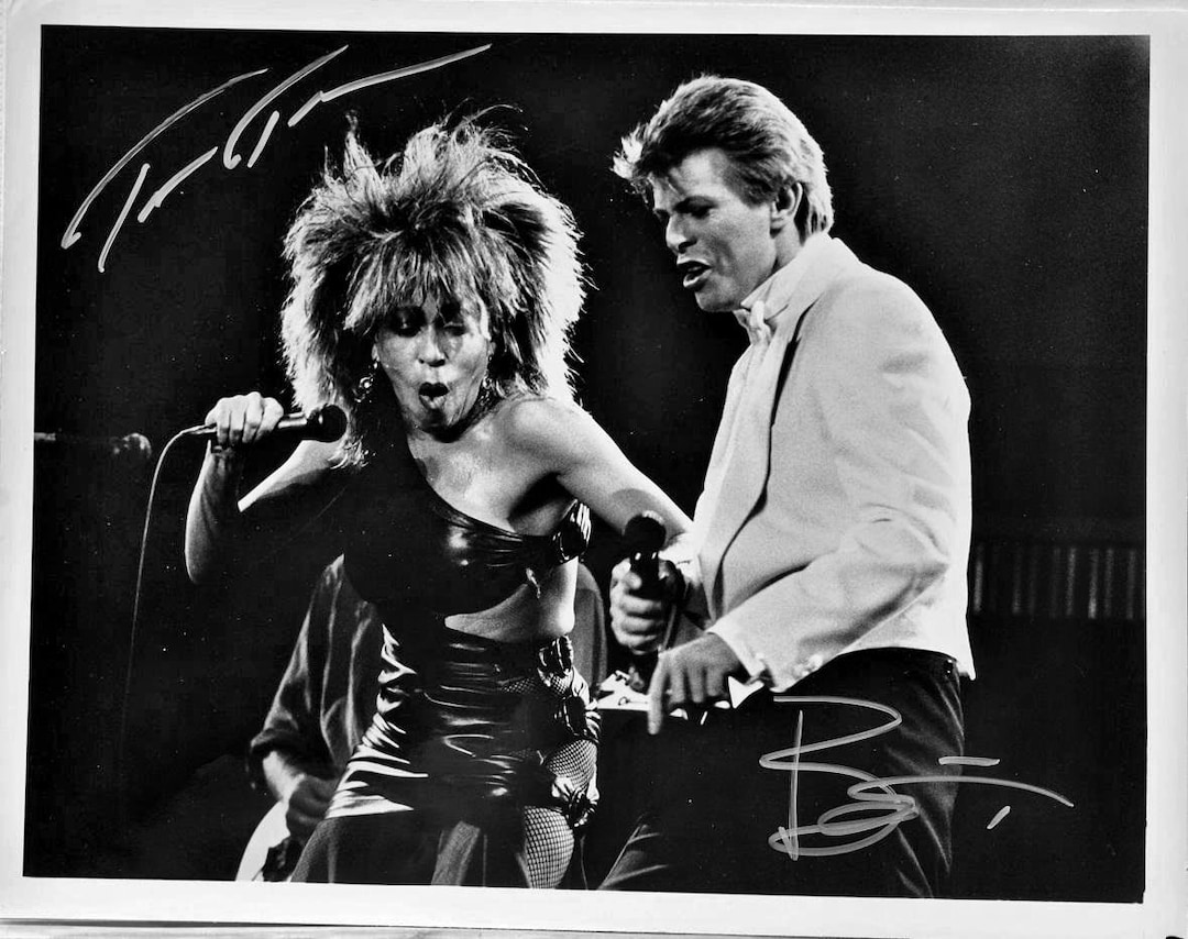 David Bowie & Tina Turner Signed Photo - Tonight W/COA - Etsy