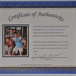 Two and A Half Men Cast Signed Photo X3 – Charlie Sheen, Jon Cryer