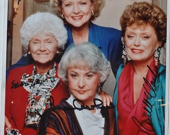 Golden Girls Cast Signed Photo X4 - Beatrice Arthur, Betty White, Rue McClanahan, Estelle Getty W/COA