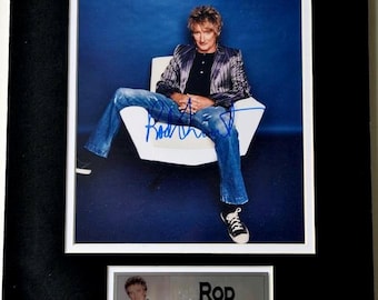 Rod Stewart Signed Matted Photo W/Plaque – Jeff Beck Group, Faces 11"X 14" W/COA