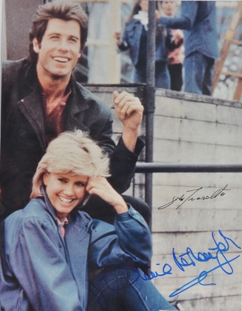 Two Of A Kind Cast Signed Photo X2 John Travolta & Olivia Newton John W/COA image 1