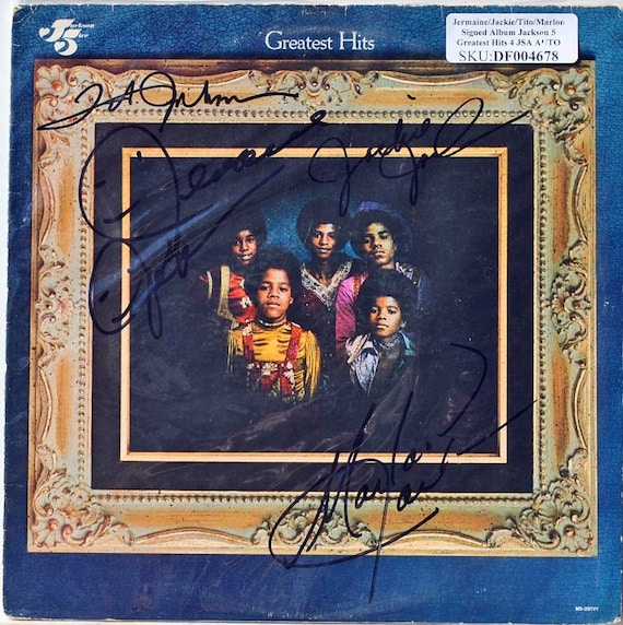 Jackson Five - Greatest Hits Signed Album X4 - Jermaine