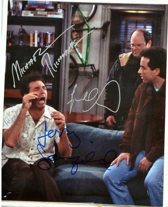 Seinfeld Cast Signed Photo X3 Jerry Seinfeld, Jason Alexander, Michael  Richards W/COA