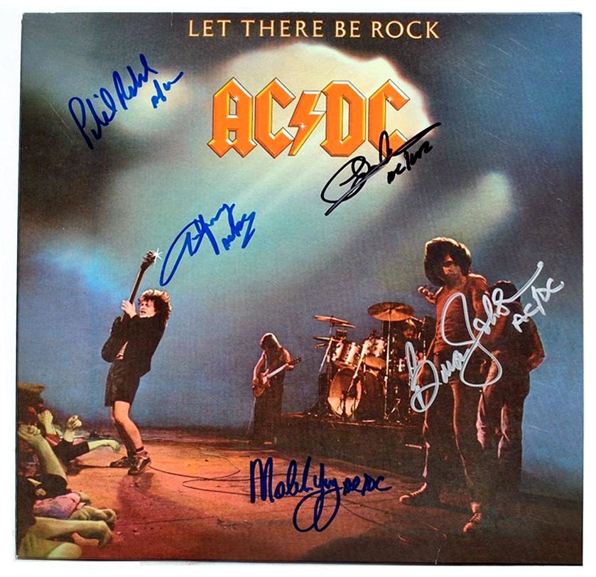 AC/DC Signed Vinyl Album X5 – Let There Be Rock - Angus