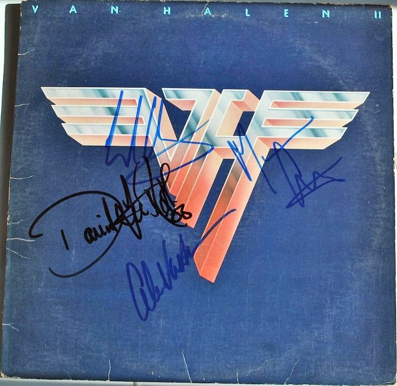 Eddie Van Halen signed album 1984