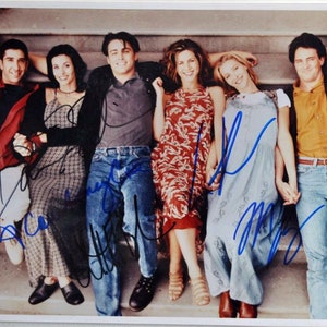 Friends Cast signiertes Foto X6 - Jennifer Aniston, Courteney Cox, Lisa Kudrow, Matt Leblanc,Matthew Perry, David Schwimmer W/COA