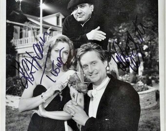 Elenco de La Guerra de los Roses (x3): Michael Douglas, Danny DeVito, Kathleen Turner (con certificado de autenticidad)