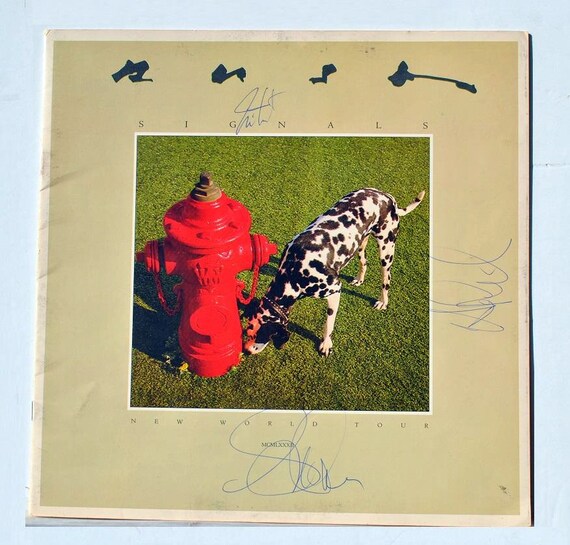 Rush - Signals Concert Program Signed X3- Getty Lee, Alex Lifeson