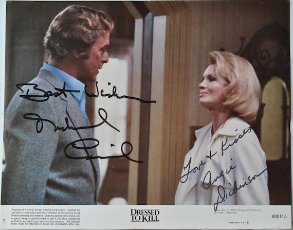 Michael Caine & Angie Dickinson Signed Photo  Dressed to Kill - W/COA -  Etsy