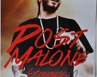 Post Malone Signed 2017 Concert Tour Poster W/COA