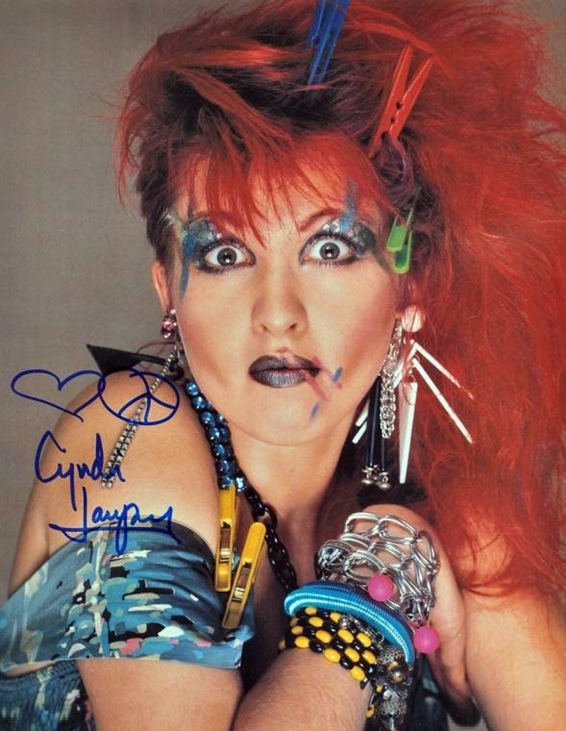 Cyndi Lauper Signed Photo Time After Time Girls Just Want Etsy