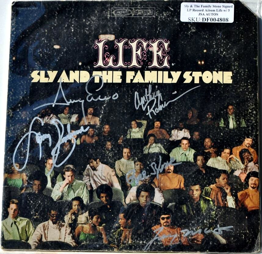 Sly and the Family Stone - Life - Signed Album X5 - Graham Sly and the Family Stone - Life - Signed Album X5 - Graham