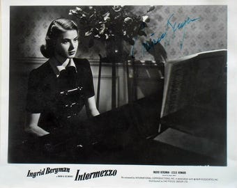 イングリッド・バーグマン直筆サイン入り1950年英国雑誌『カサブランカ