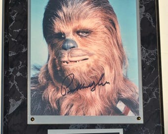 Star Wars - Peter Mayhew Signierte Plakette mit COA