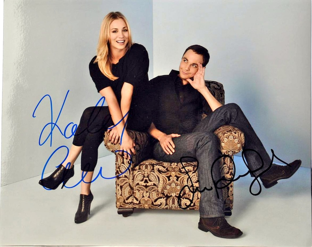 Big Bang Theory Cast Signed Photo X2 – Jim Parsons, Kaley Cuoco W/COA - Etsy, image size:1080x856