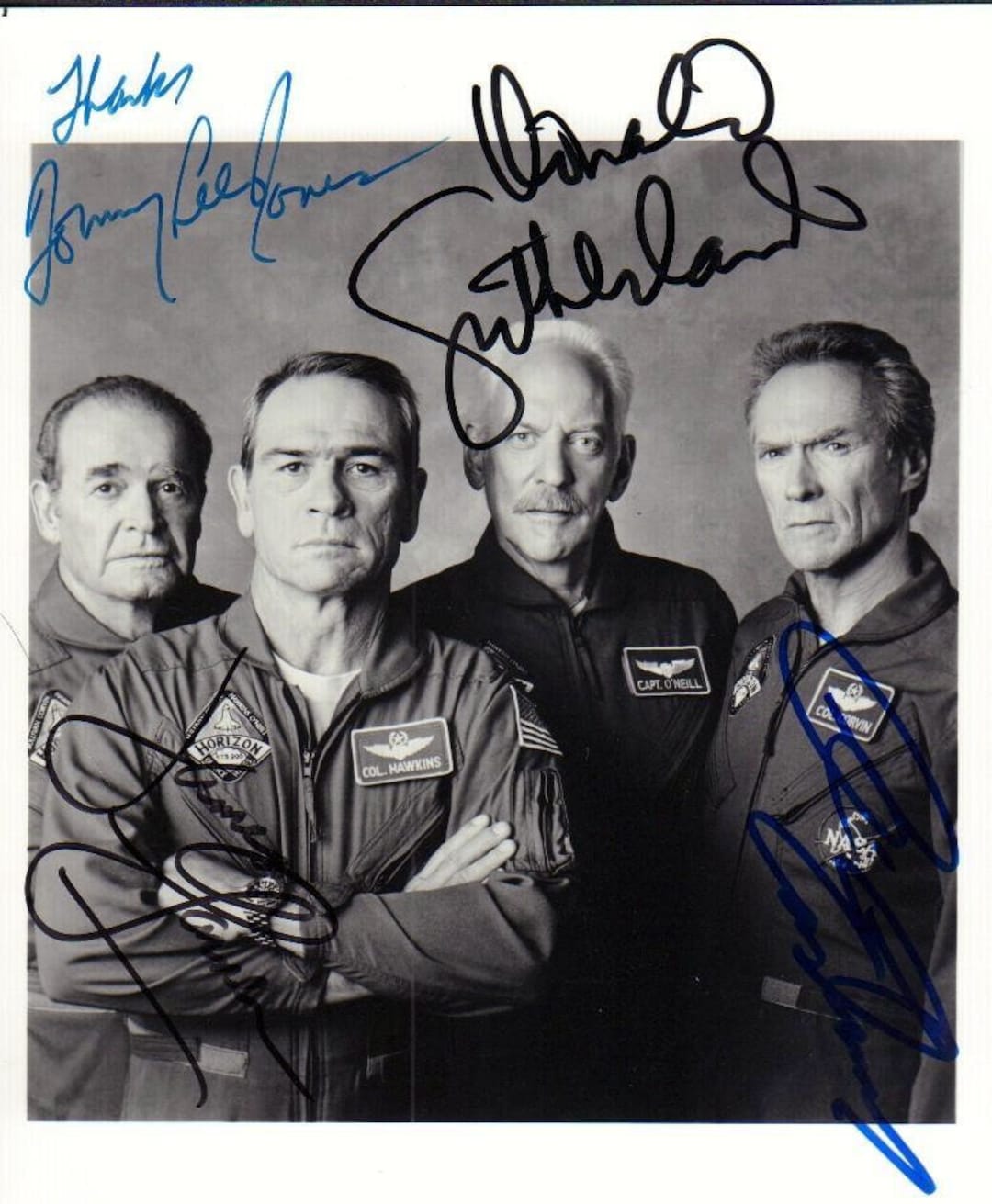Space Cowboys Cast Signed Photo X4 - Clint Eastwood, Tommy Lee Jones