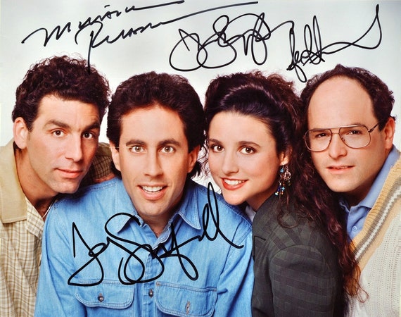 Seinfeld Cast Signed Photo X4 Jerry Seinfeld +++ W/COA