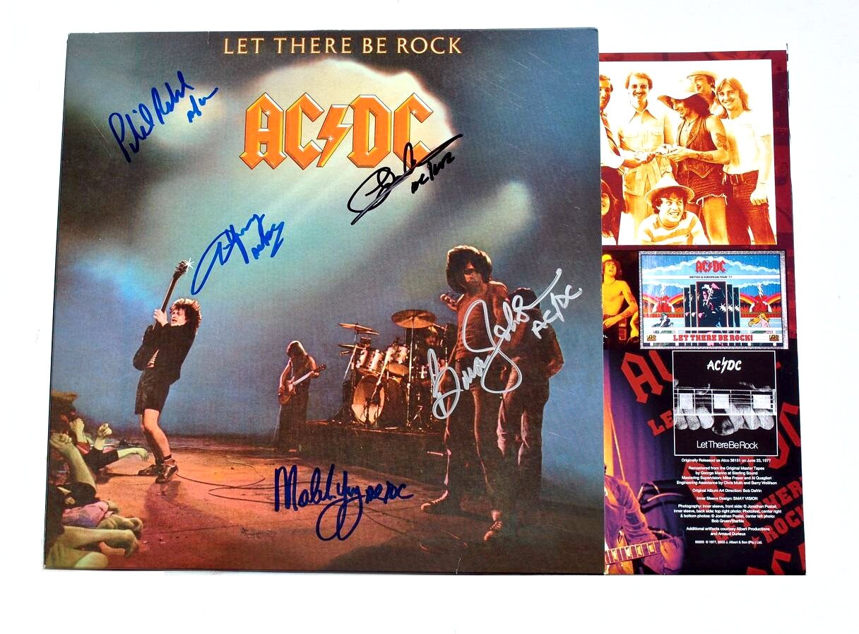 AC/DC Signed Vinyl Album X5 – Let There Be Rock - Angus Young