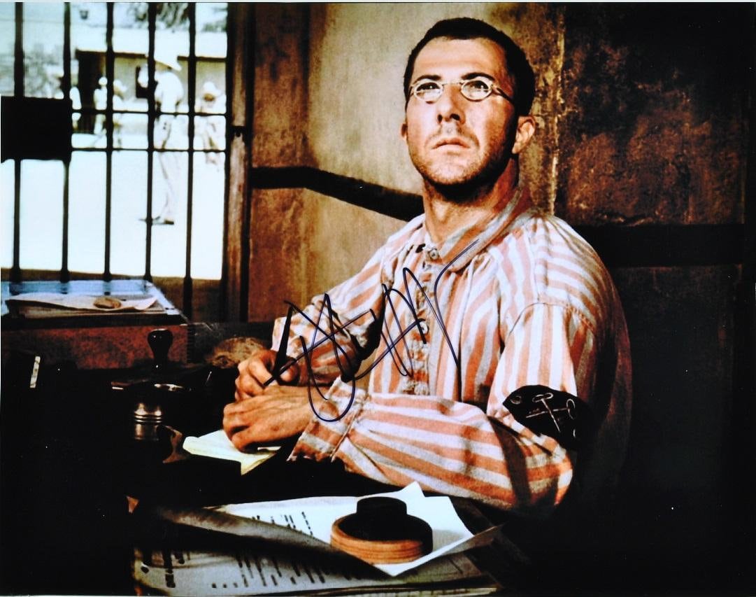 Dustin Hoffman Signed Photo - Papillon - W/COA, image size:1081x853